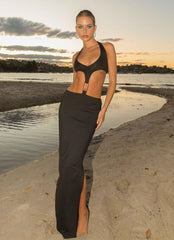 Your First Choice Ring Maxi Dress - Onyx - Peppermayo US
