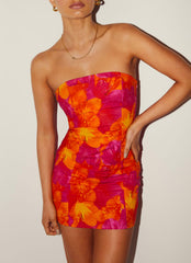 Stuck On You Mini Tube Dress - Floral Sun - Peppermayo US