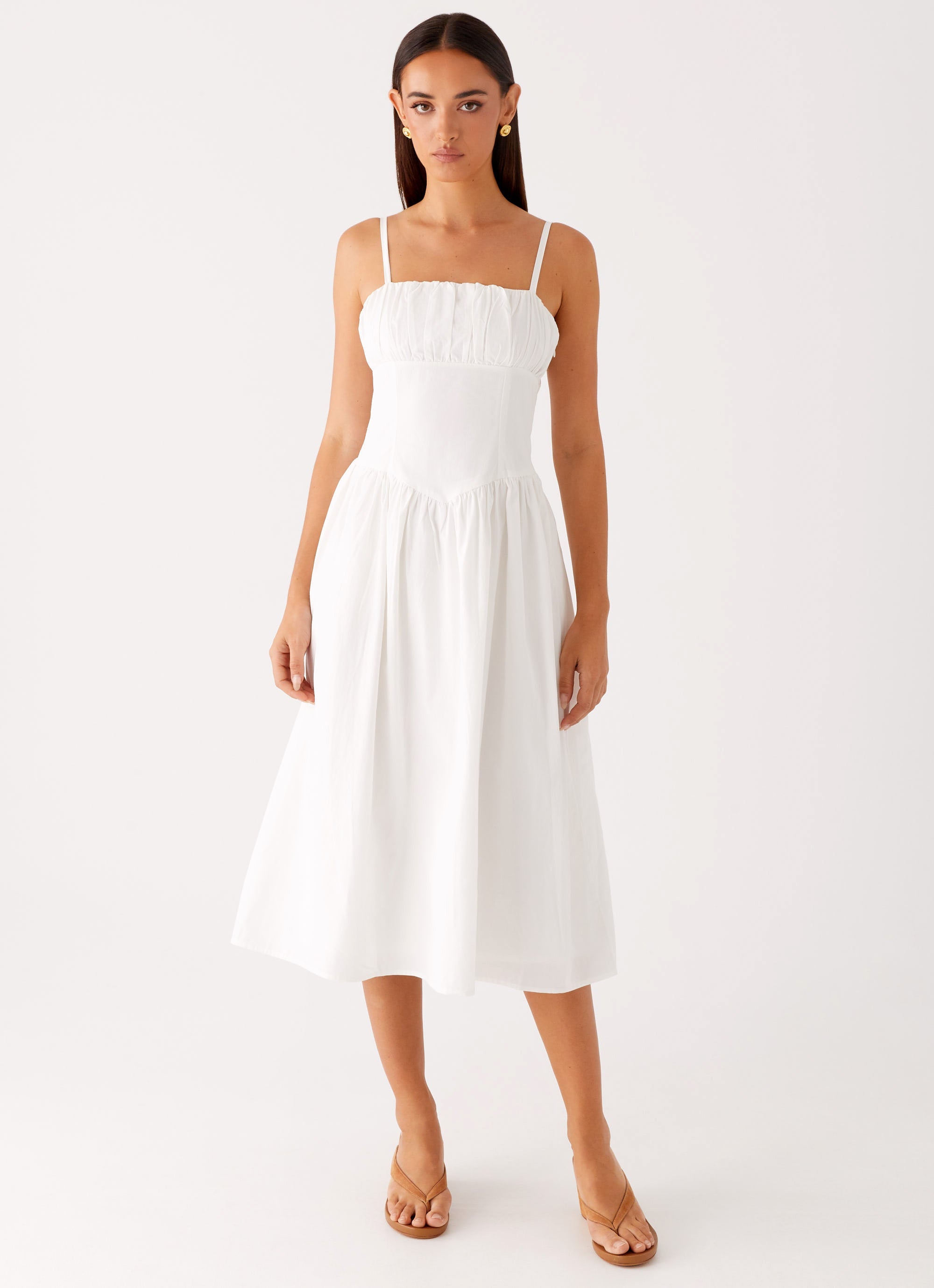 Phillipa Midi Dress White 1 Peppermayo