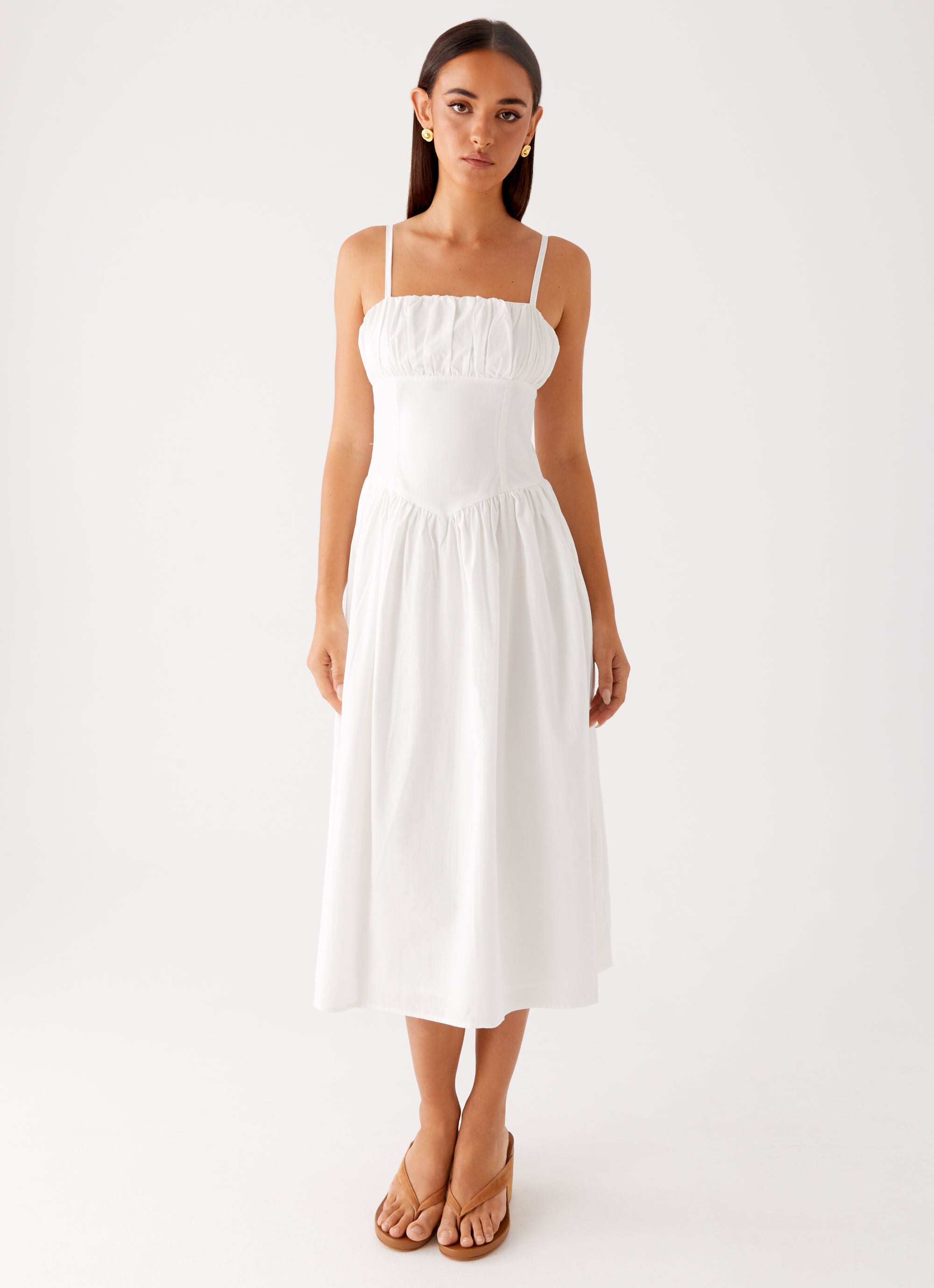 Phillipa Midi Dress White 6 Peppermayo