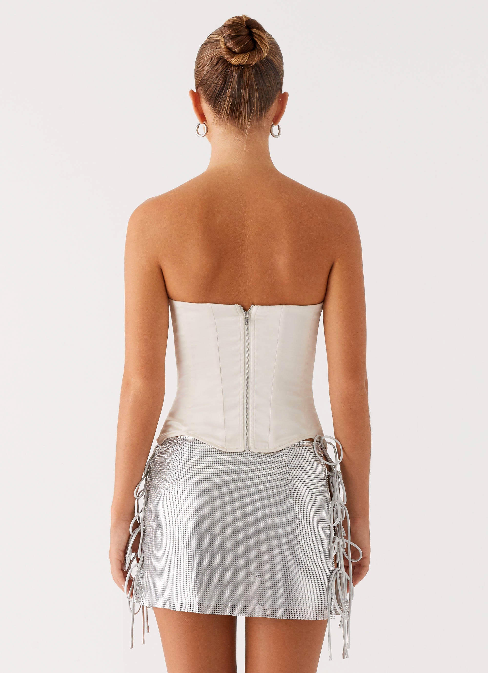 Popstar Glomesh Mini Skirt Silver 3