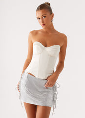Popstar Glomesh Mini Skirt Silver 4