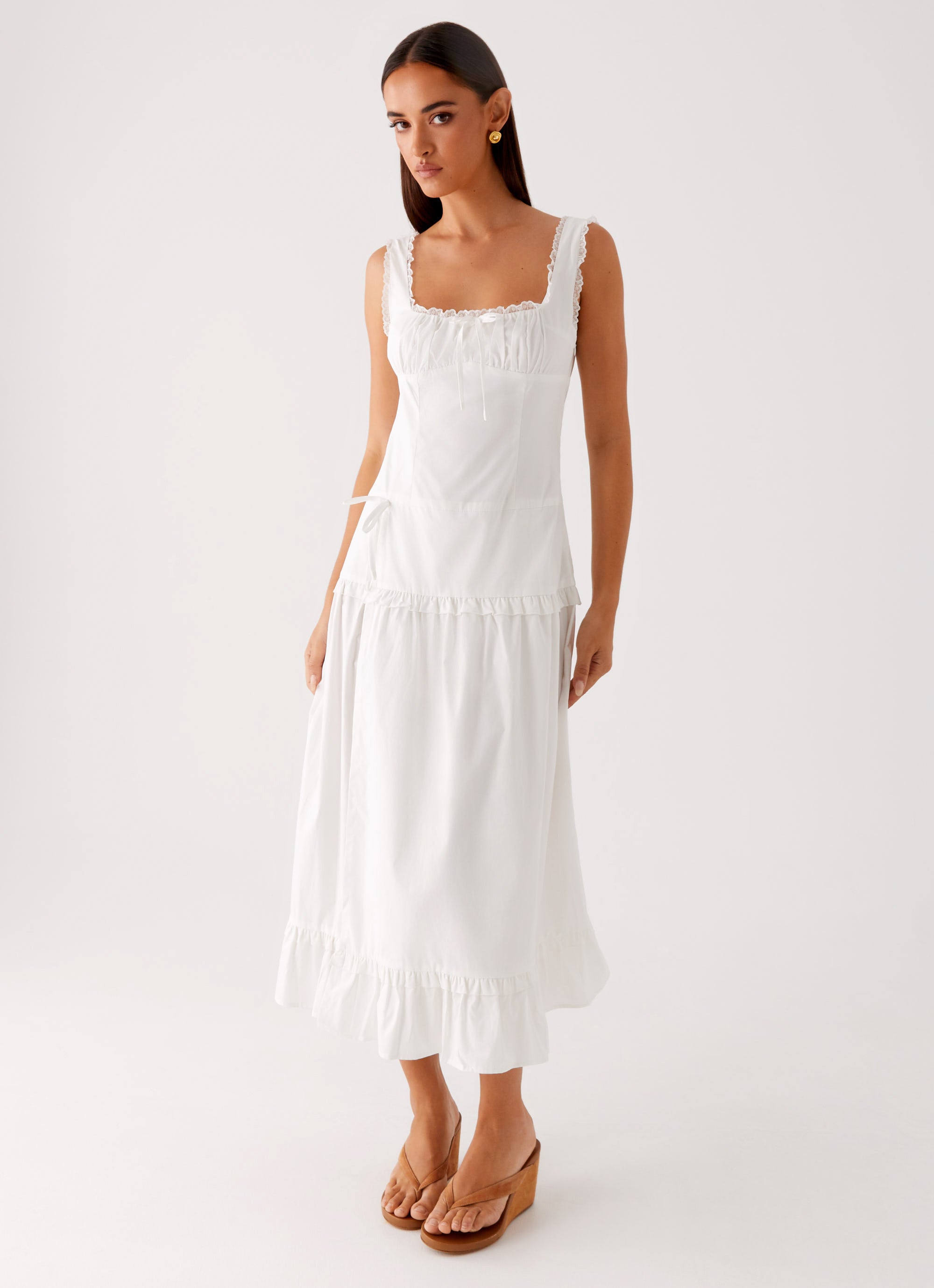 Quinn Midi Dress White 5 Peppermayo