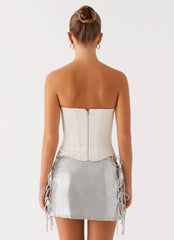 Radar Satin Corset Ivory 3