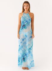 Sandra Maxi Dress Blue Tie Dye 1 Peppermayo