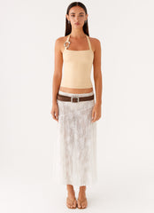 Selene Halter Top Tan 1