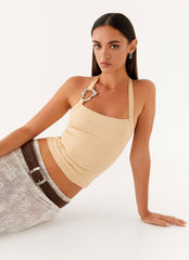 Selene Halter Top Tan 3