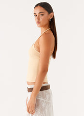 Selene Halter Top Tan 4