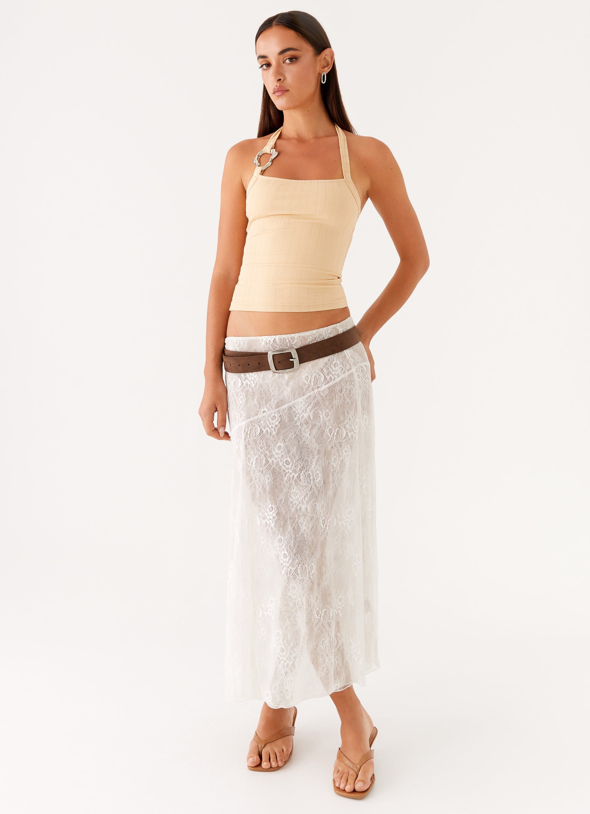 Selene Halter Top Tan 6