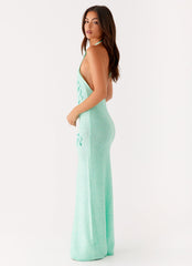 Senna Knit Maxi Dress Pastel Green 2 Peppermayo