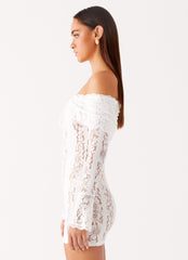 Syvanna Lace Mini Dress White 3 Peppermayo