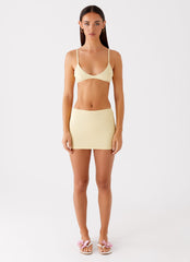 TIarne Swim Mini Skirt Yellow 1 Peppermayo