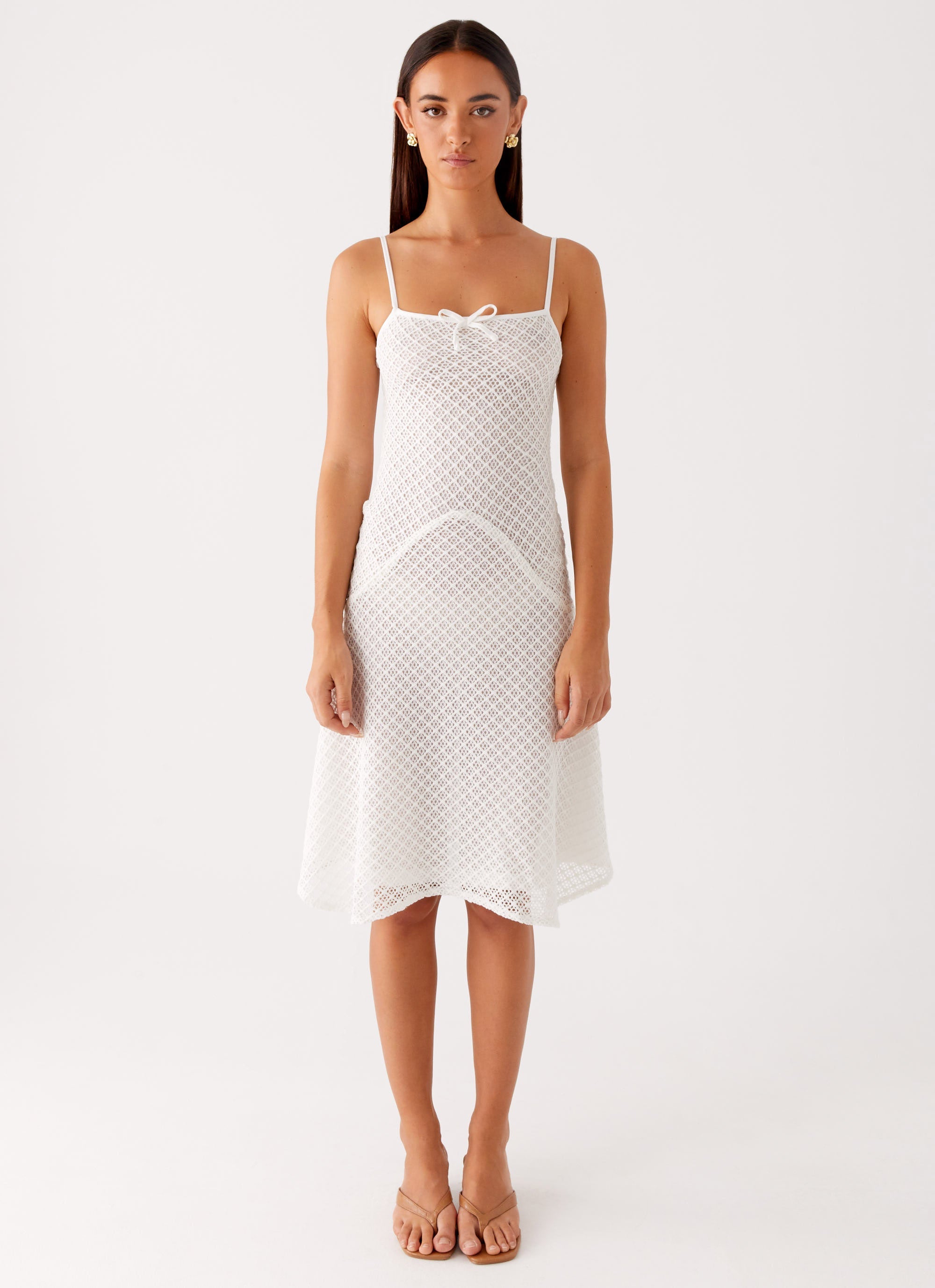 Tamar Midi Dress White 1 Peppermayo