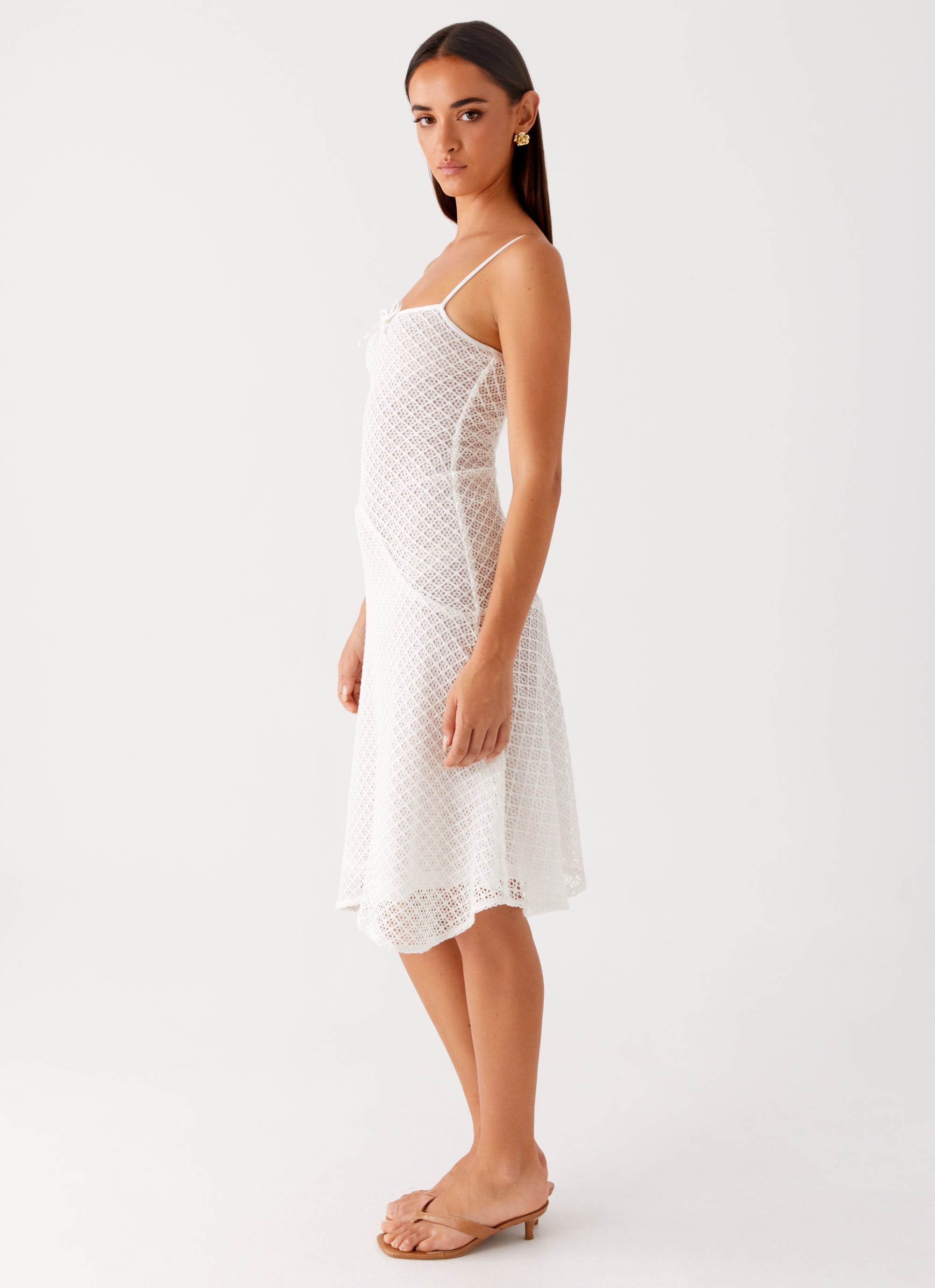Tamar Midi Dress White 2 Peppermayo