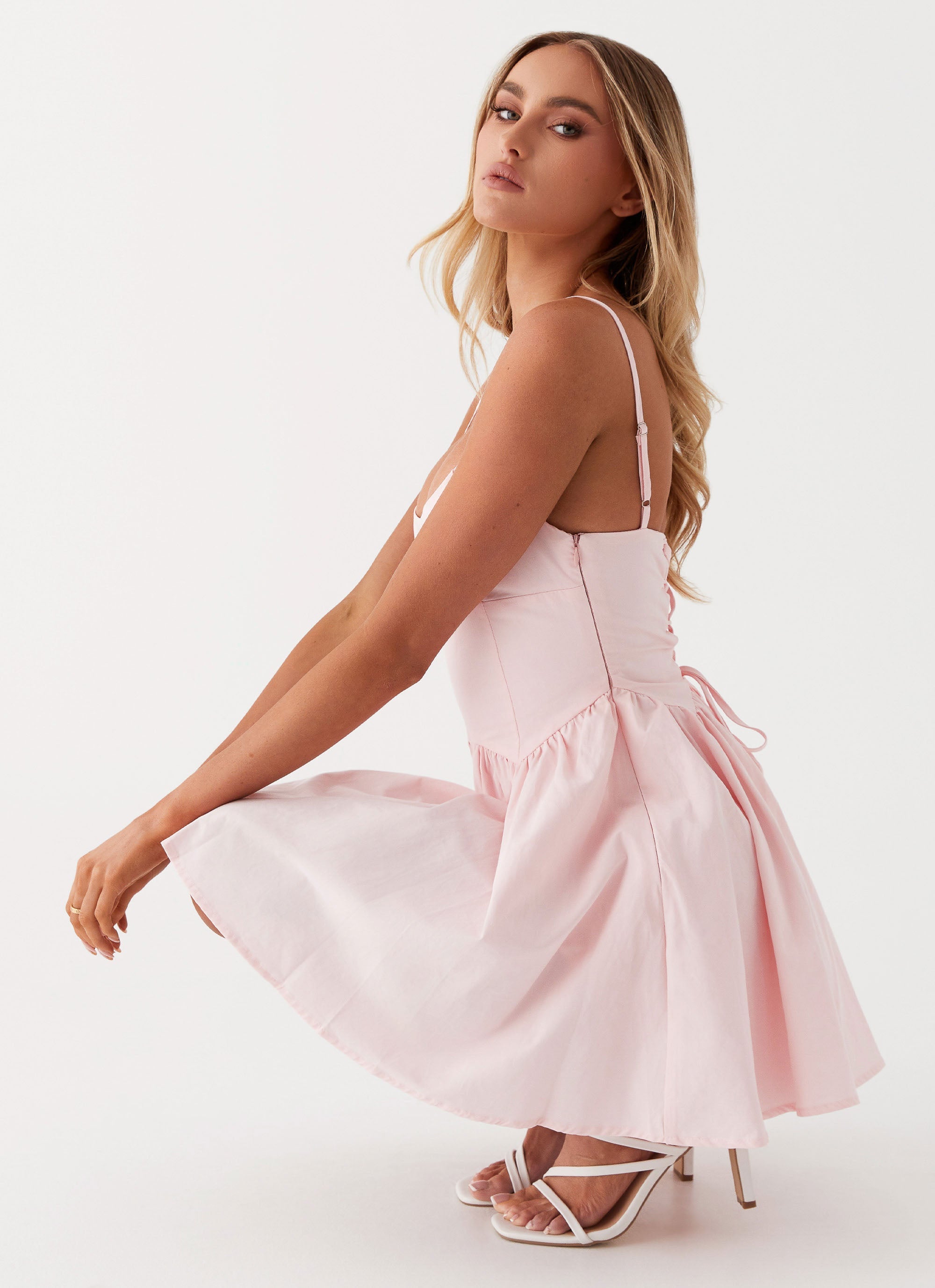 Womens Tesoro Mio Mini Dress in the colour Pink in front of a light grey background