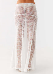 Velli Crochet Maxi Skirt White 3 Peppermayo