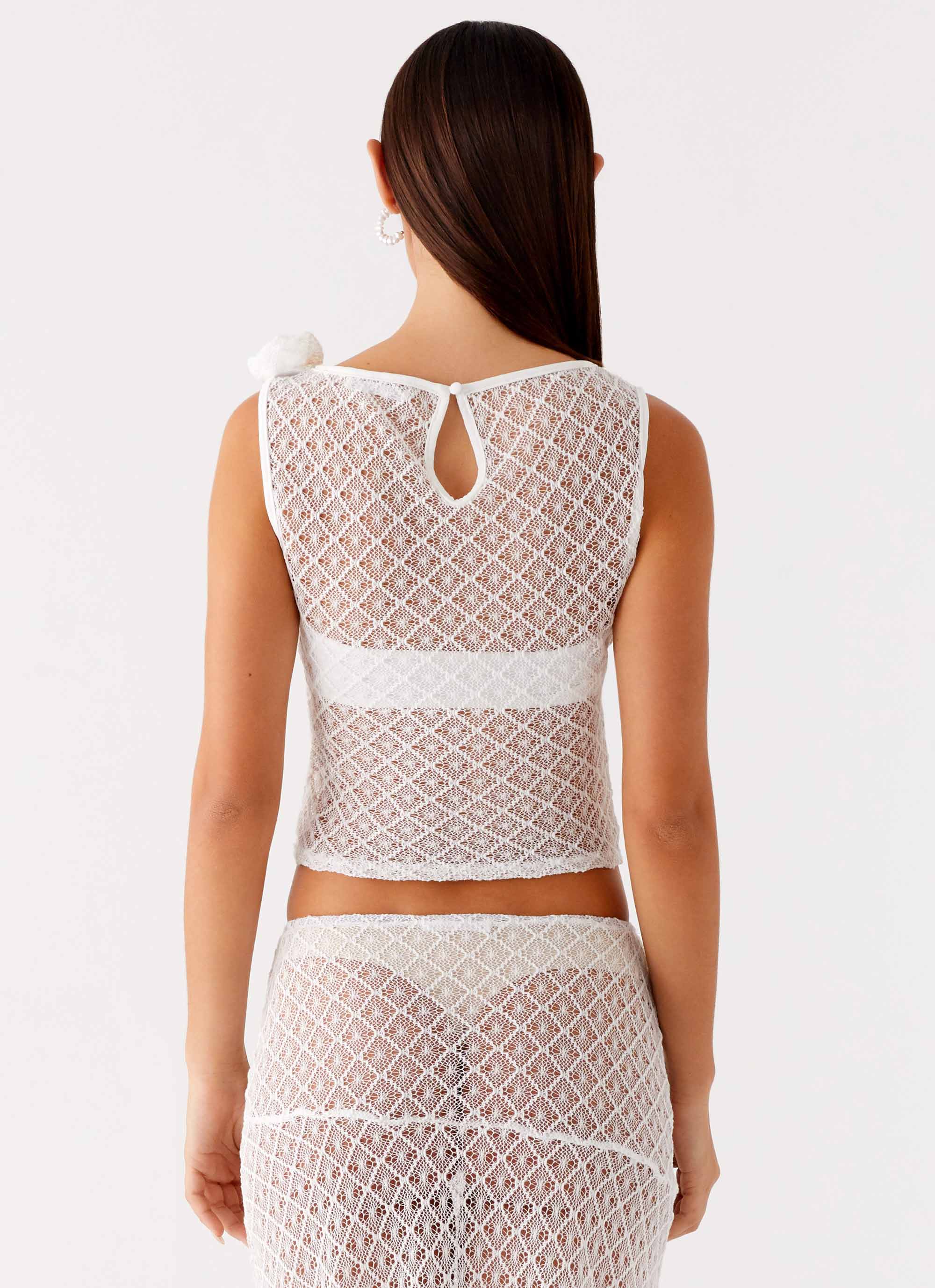 Velli Crochet Top White 3 Peppermayo