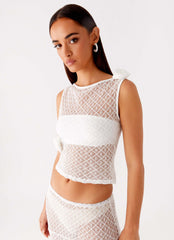 Velli Crochet Top White 5 Peppermayo