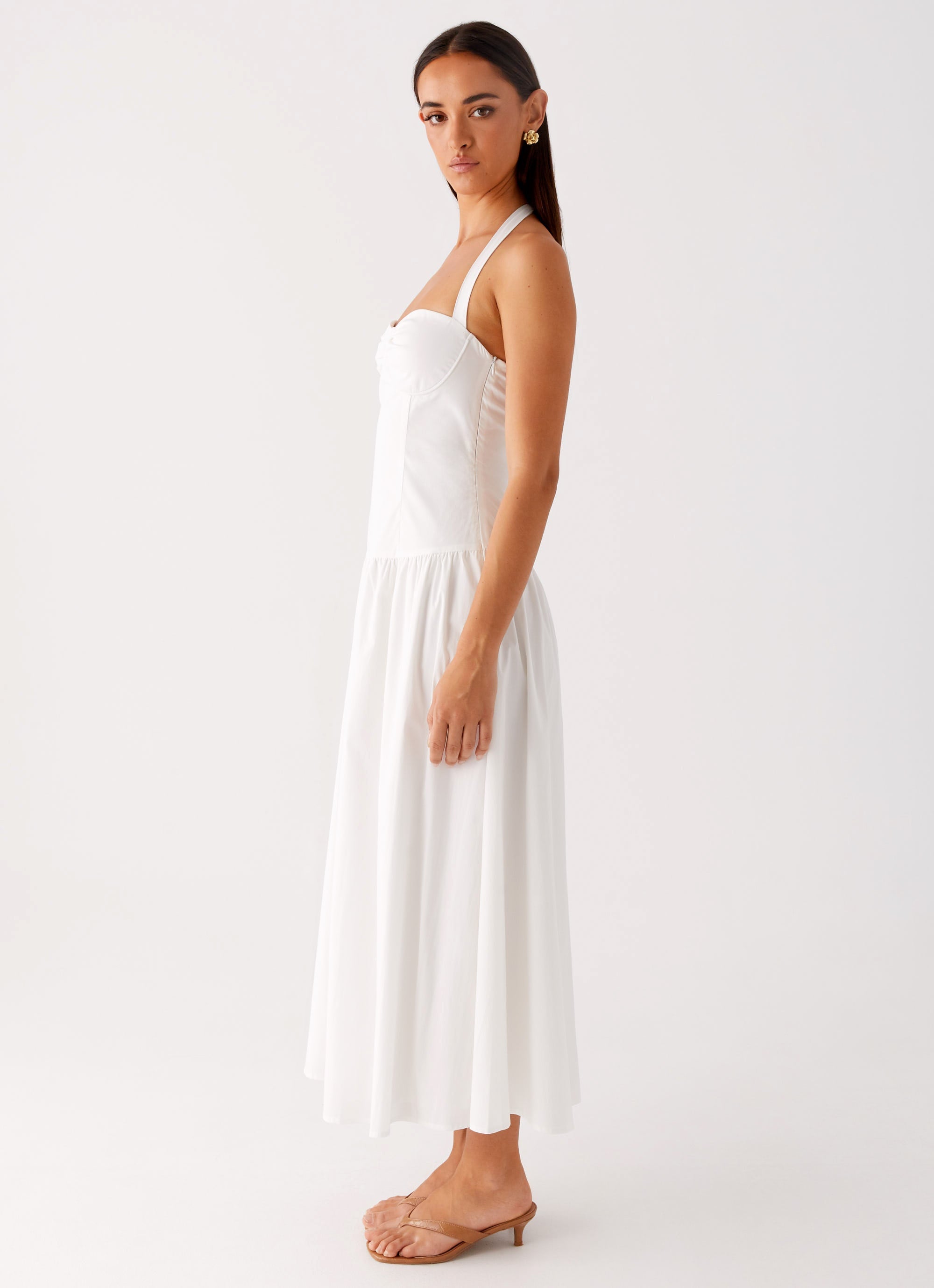 Vento Midi Dress White 2 Peppermayo