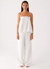 Wynter Babydoll Top White 1 Peppermayo