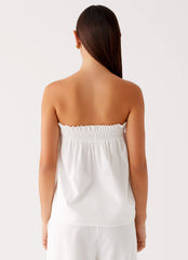 Wynter Babydoll Top White 3 Peppermayo