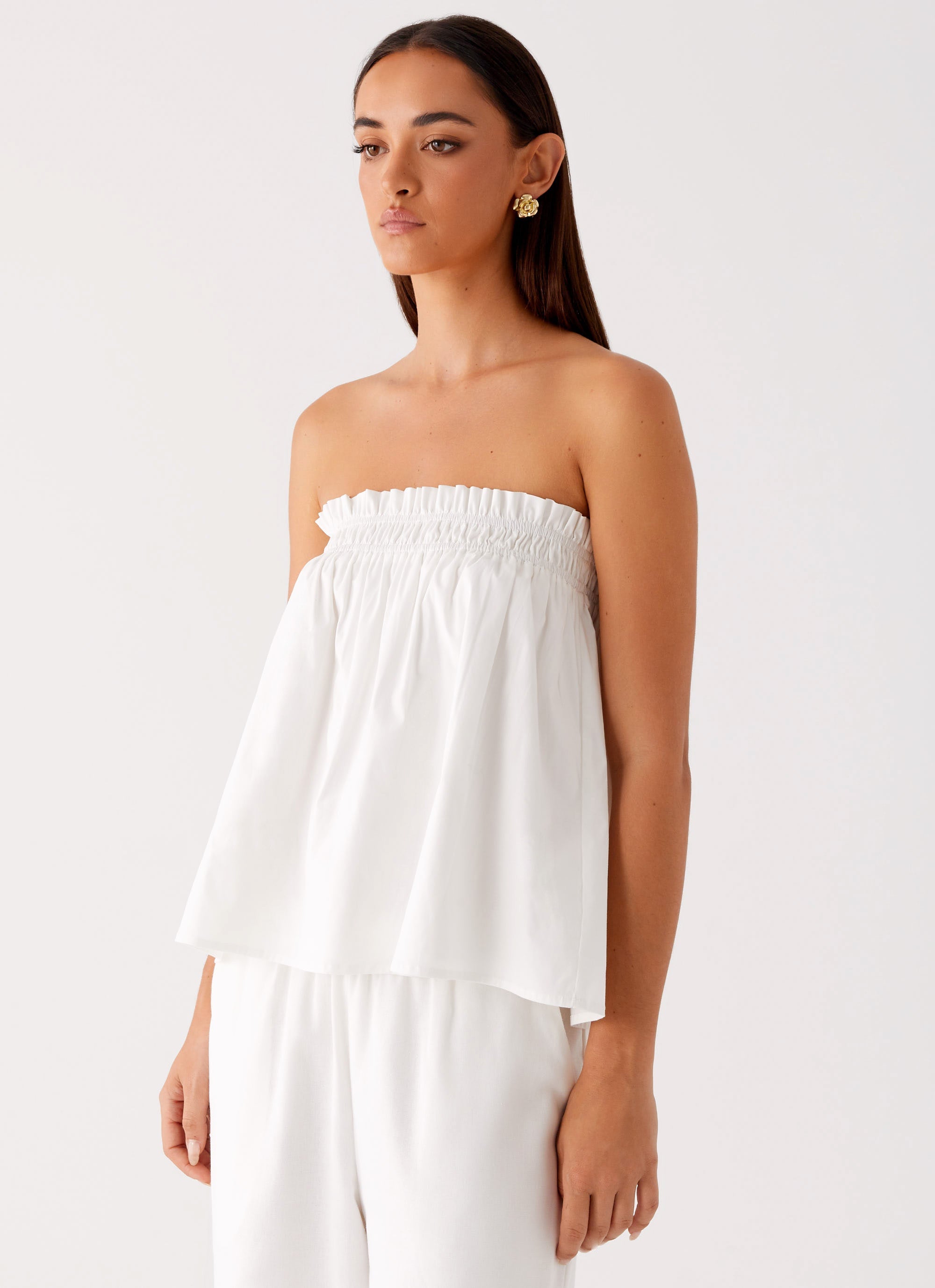 Wynter Babydoll Top White 6 Peppermayo