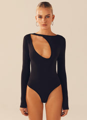 Untouched Long Sleeve Bodysuit - Shadow - Peppermayo US