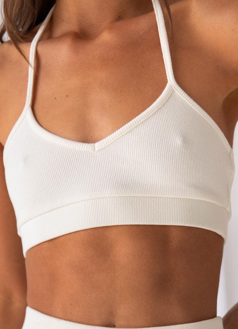 Femme Organic Cotton Rib Crop Top - Ivory - Peppermayo US