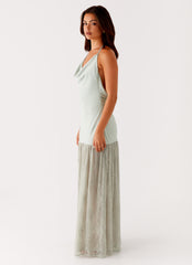 Kylie Maxi Dress Sage 2 Peppermayo