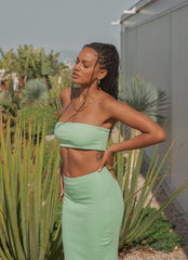 Sun Seeker Crop Top - Sage - Peppermayo US