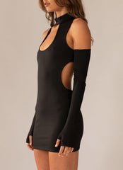 Toast To The Good Times Mini Dress - Onyx - Peppermayo US