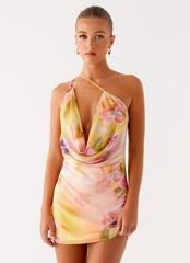 Bohemian Bliss Mesh Mini Dress Sunburst Floral 6 Peppermayo